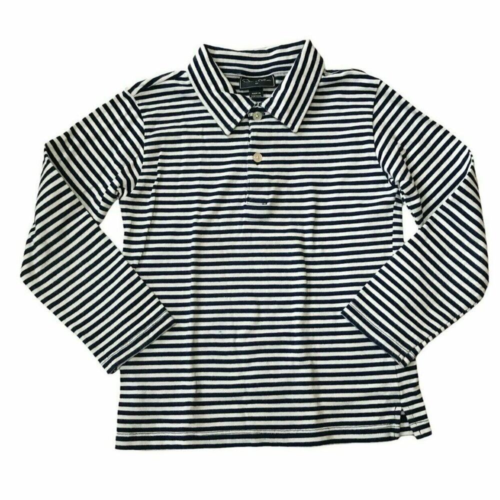 Oscar De La Renta Boys Striped Top 6Y